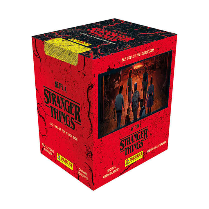 Stranger Things 2 Sticker Collection box featuring Netflix’s imagery and Panini branding.