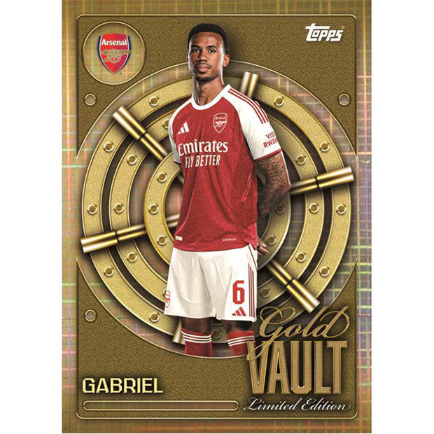 Arsenal Collectors Tin 2025-26 featuring a player