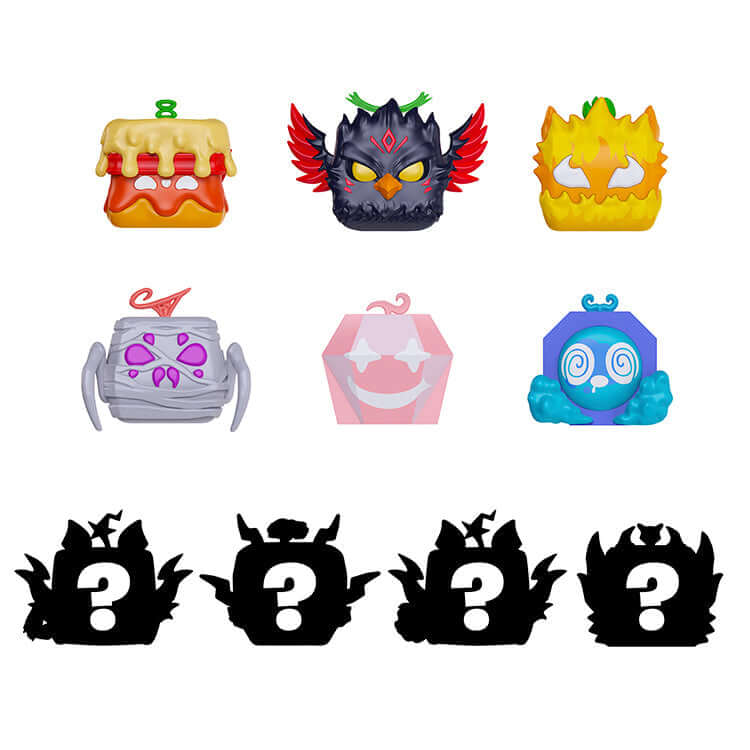 Blox Fruits Series 4 minifigures featuring various collectible characters and mystery figures.