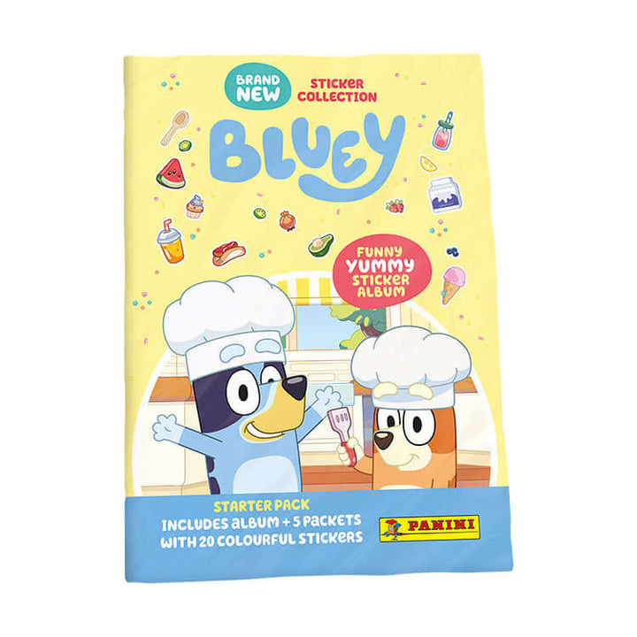 Bluey Funny Yummy Sticker Collection starter pack featuring colorful stickers and interactive activities.