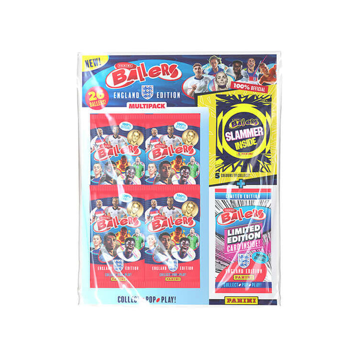 Panini Ballers 2026 Trading Card Collection multipack featuring England football stars and limited edition cards.