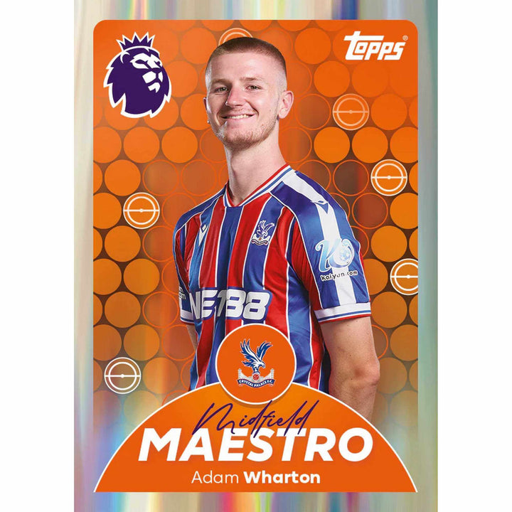 Premier League 2026 Stickers Eco Pack Adam Wharton Midfield Maestro card by Topps