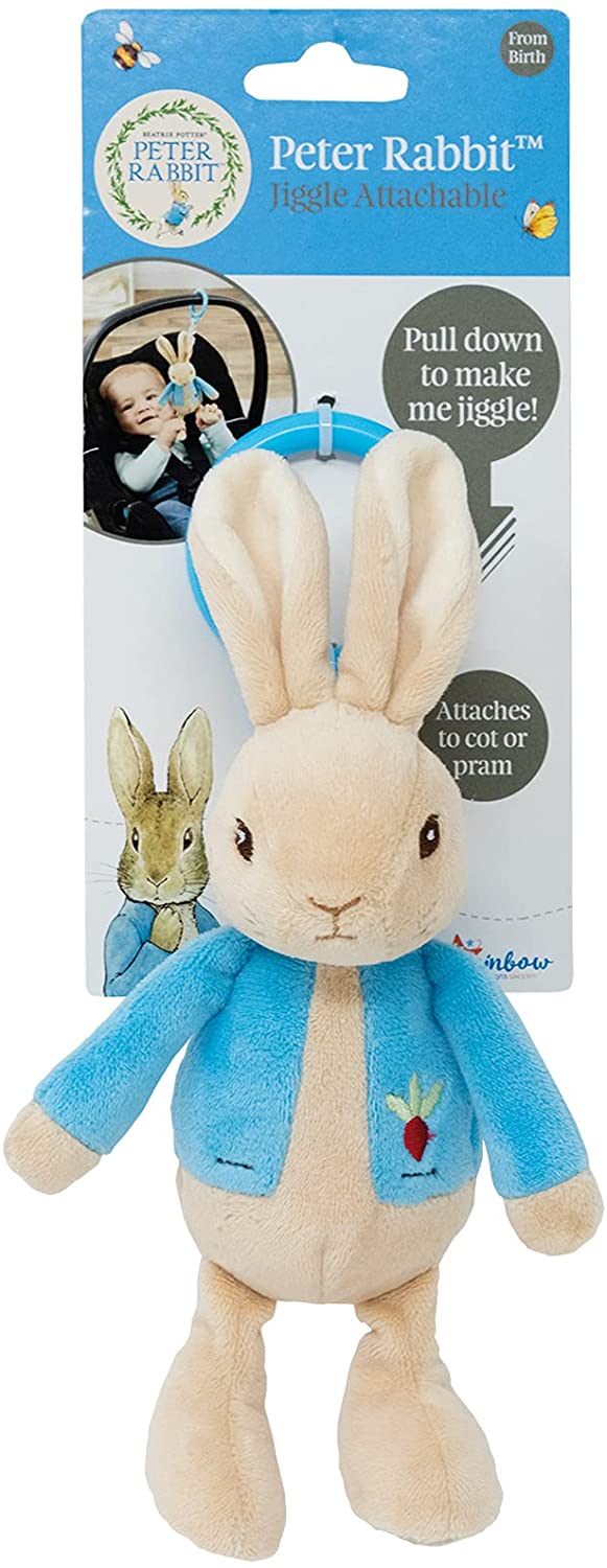 Rainbow Designs| Peter Rabbit Jiggle Attachable Toy | Earthlets.com |  | play soft toys & rattles