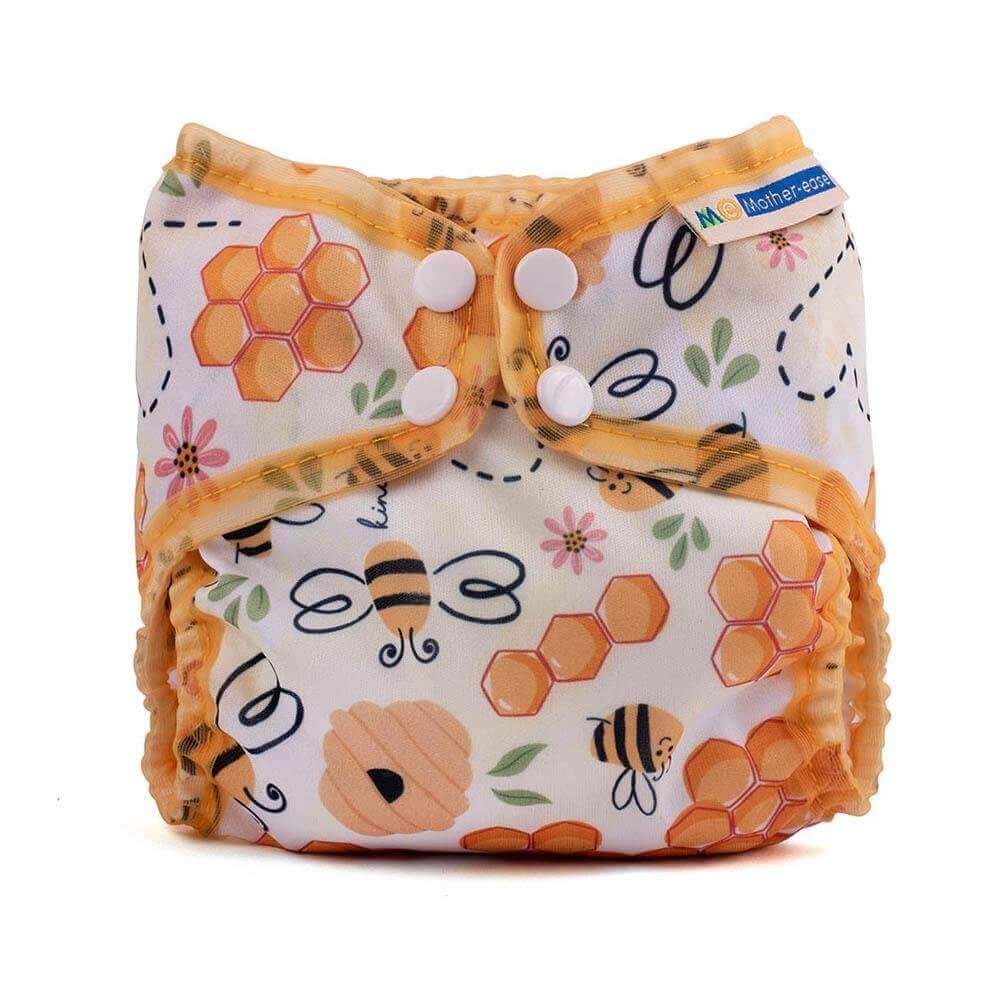 Mother-ease Wizard Uno Organic Cotton - Newborn Colour: Bee Kind reusable nappies Earthlets