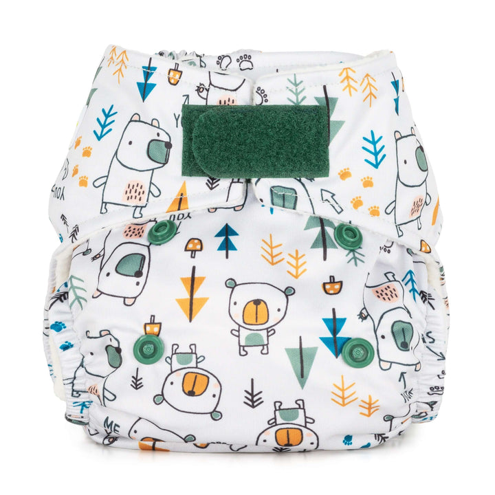 Baba + Boo Newborn Reusable Nappy - Prints Colour: Pebbles reusable nappies all in one nappies Earthlets