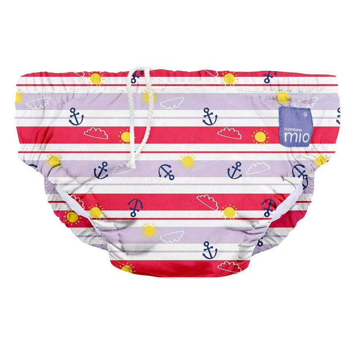 Bambino Mio Nice and Nautical Reusable Swim Nappy Colour: Anchors Away Size: Medium reusable swim nappies Earthlets