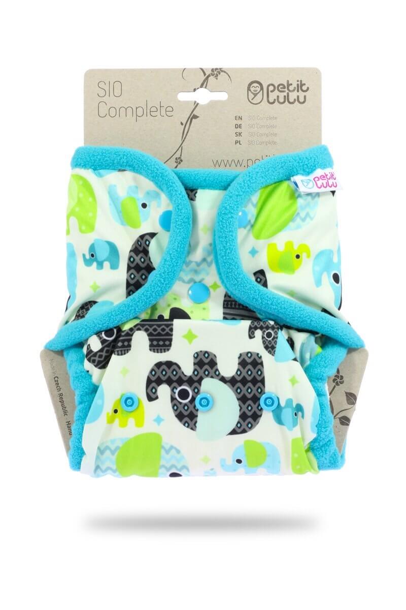 Petit Lulu Snap In One (SIO) Complete Nappy - One Size Colour: Rainbow Stars Size: One Size reusable nappies Earthlets