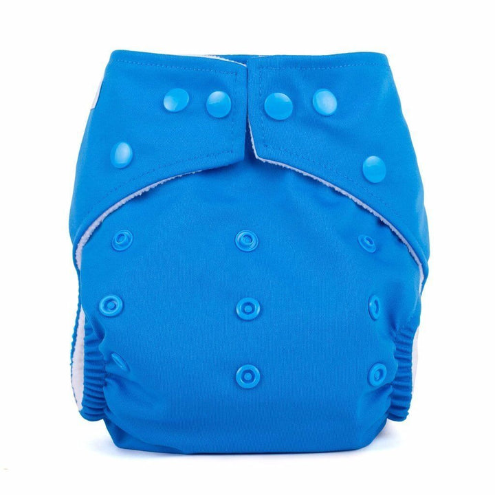 Baba + Boo One Size Reusable Nappy - Plain Colour: Cotton reusable nappies all in one nappies Earthlets